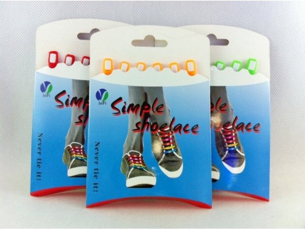 Simple Shoelace, Silicone Shoe Laces, 12cm, 6pcs, White